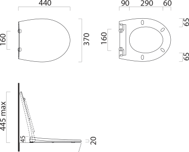 GSI MODO WC sedátko, Soft Close, Quick Release, creta mat/chrom MS98C08