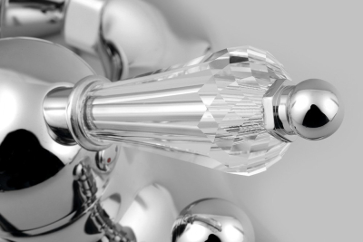 Sapho KIRKÉ CRYSTAL nástěnná vanová baterie, páčka krystal, chrom KI10KC