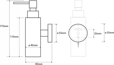 Sapho X-ROUND dávkovač mýdla 150ml, chrom XR104