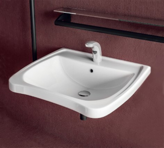 Sapho HANDICAP keramické umyvadlo pro handicapované 60x55cm, bílá 5160