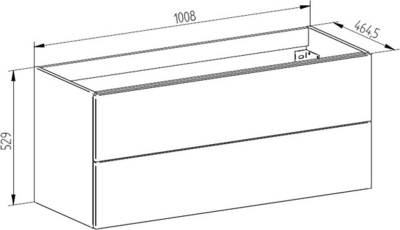 Mereo Aira, koupelnová skříňka 101 cm, Multidecor, Beton Chicago tm šedý CN792SBCS2