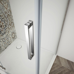Gelco TRINITY CHROME sprchové dveře do niky 800mm, čiré sklo, levé GT1280CL-CH