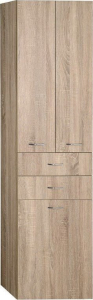 Aqualine ZOJA/KERAMIA FRESH skříňka vysoká s košem 50x184x29cm, dub platin 51295
