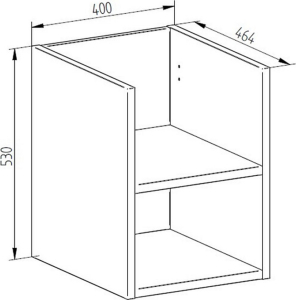 Mereo Aira, koupelnová skříňka 40 cm, spodní, Multidecor, Šedý antracit CN795SSEAN