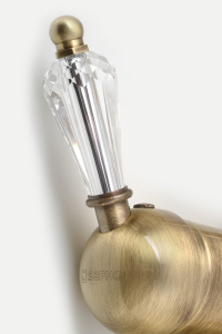 Sapho KIRKÉ CRYSTAL stojánková dřezová baterie, páčka krystal, bronz KI14KB