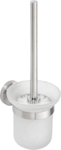 Sapho X-STEEL WC štětka závěsná, mléčné sklo, nerez mat XS301