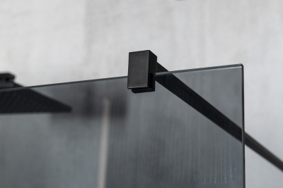 Gelco VARIO BLACK jednodílná sprchová zástěna k instalaci ke stěně, čiré sklo, 1400 mm GX1214GX1014