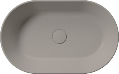 GSI KUBE X keramické umyvadlo na desku, 60x37cm, oválné, tortora mat 945805