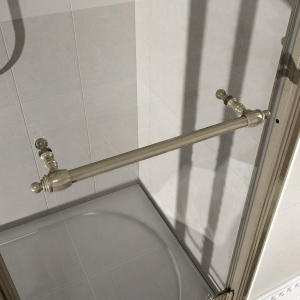 Gelco ANTIQUE sprchové dveře otočné, 900mm, pravé, ČIRÉ sklo, bronz GQ1390RC