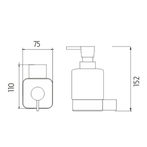 Nimco KIBO Dávkovač tekutého mýdla, pumpička plast Ki 14031C-26
