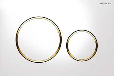 Geberit GEBERIT SIGMA20 ovládací tlačítko, bílá lesk/zlato 115.882.KK.1