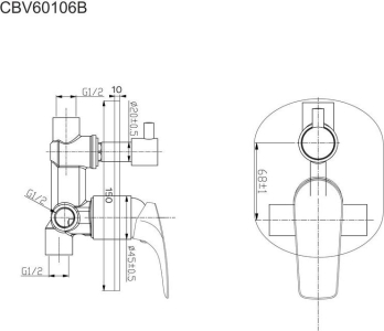 Mereo Sprchový set s dvoucestnou podomítkovou bateríí CB650SE1