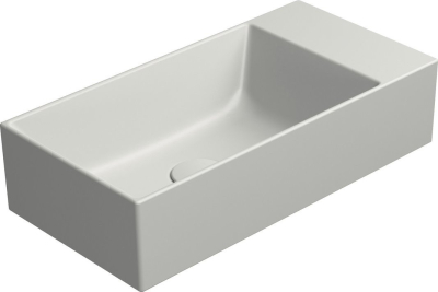 GSI KUBE X keramické umývátko 50x25cm, broušená spodní hrana, bez otvoru, pravé/levé, cenere mat 94869017