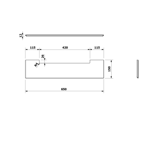 Sapho VISO kulaté zrcadlo s LED osvětlením a policí ø 60cm, bílá mat VS060-01