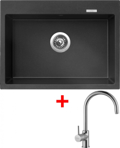 Granitový dřez Sinks MAXIMO 680 Metalblack + Vitalia G9874
