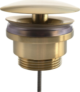 Silfra Umyvadlová výpust 5/4“, neuzavíratelná, velká zátka, 5-55mm, zlato UD52556P