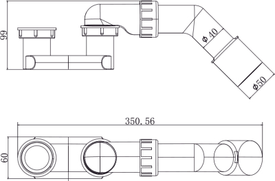 Klum Sifon pro vanový automat PR6080D