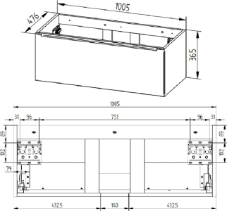 Mereo Mereo Mailo, koupelnová skříňka s keramickým umyvadlem 101 cm, dub Riviera, chrom madlo CN527