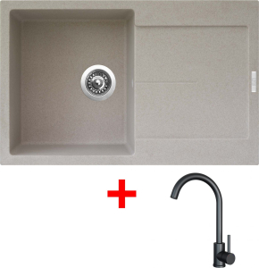 Granitový dřez Sinks ULTIMA 790 Avena + ARCO černá matná G25029