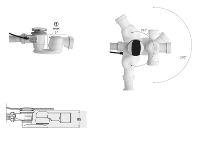 Polysan Sifon 6/4", výška 42mm, DN40 71712