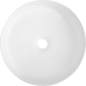 Isvea INFINITY ROUND keramické umyvadlo na desku, průměr 36cm, bílá mat 10NF65036-2L
