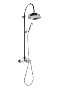 Sapho ANTEA sprchový sloup k napojení na baterii, hlavová, ruční sprcha, chrom SET031