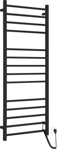 Sapho ESKINADO elektrický sušák ručníků, hranatý, 600x1500 mm, 130 W, černá ER450BV