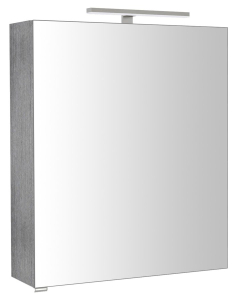 Sapho RIWA galerka s LED osvětlením, 60x70x17cm, dub stříbrný RIW060-0011