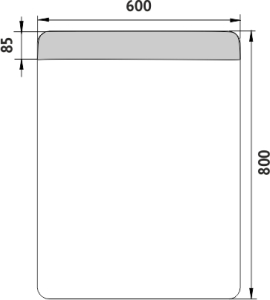Nimco OBDELNÍKOVÁ - OBLÉ ROHY LED zrcadlo 600x800 ZP 23002