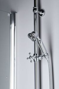 Sapho VANITY sprchový sloup k napojení na baterii, hlavová, ruční sprcha, chrom SET061