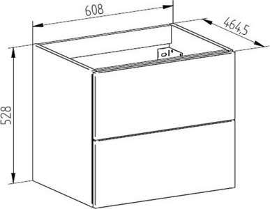 Mereo Aira, koupelnová skříňka 61 cm, Multidecor, Šedý Supermat CN790SSEDA