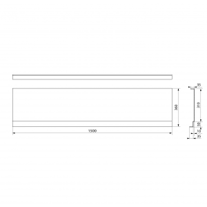 Polysan DEEP PLAIN NIKA panel 150x36cm 73201