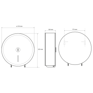 Sapho Zásobník na toaletní papír max. Ø 30cm, 325x310x128mm, nerez mat XP601