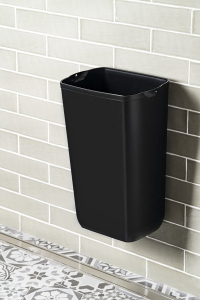 MARPLAST COLORED odpadkový koš nástěnný 23l, ABS, Soft Touch, černá mat A74201NE