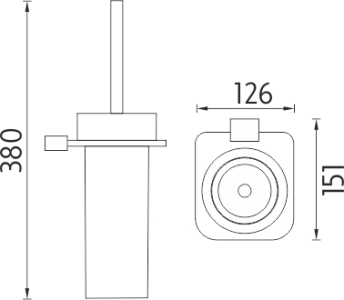 Nimco KIBO Toaletní WC kartáč Ki X3-94W-26