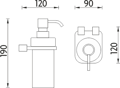 Nimco BORMO Dávkovač tekutého mýdla, pumpička plast BR X3-31W-26