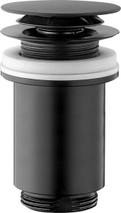 Omp Tea Umyvadlová výpust 5/4“, click-clack, velká zátka, max 80mm, černá mat 7533.370.5X