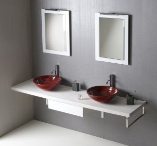 Sapho AVICE deska pod umyvadlo 230x50cm, tl.5cm, dub starobílý AV235
