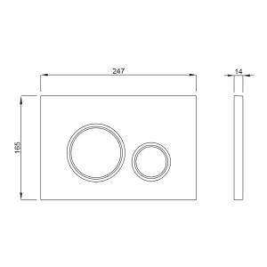 ABSOLUTE závěsné WC Rimless s podomítkovou nádržkou a tlačítkem Schwab, bílá 10AB02002-SET5