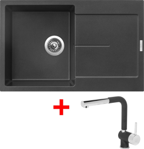 Granitový dřez Sinks ULTIMA 790 Metalblack + Mix 3 P GR G12474