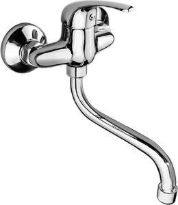 Mereo Dřezová nástěnná baterie, Lila, 100 mm, s ramínkem trubkovým ø 18 mm - 300 mm, chrom CBEE301A06
