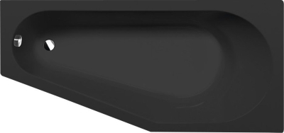 Polysan TIGRA R asymetrická vana 170x80x46cm, černá mat 90611.21