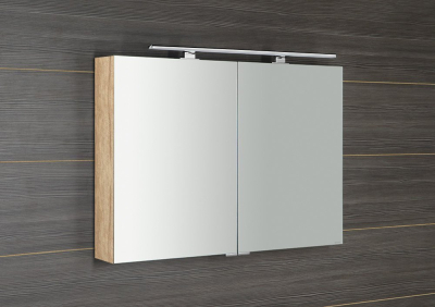 Sapho MIRRÓ galerka s LED osvětlením, 100x70x16cm, dub alabama MC100-0022