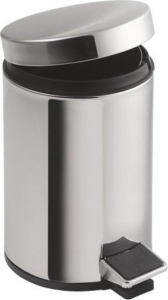 Aqualine SIMPLE LINE odpadkový koš kulatý 12l, nerez lesk 27112