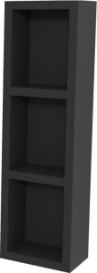 Mereo Aira, koupelnová skříňka 20 cm, horní, policová, Multidecor, Černá Supermat CN796SCIPM