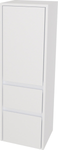 Mereo Opto koupelnová skříňka vysoká 125 cm, pravé otevírání, Multidecor, Bílá lesk perlička CN995PBIEL