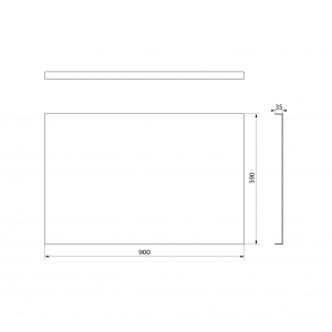 Polysan PLAIN panel boční 90x59cm 72714