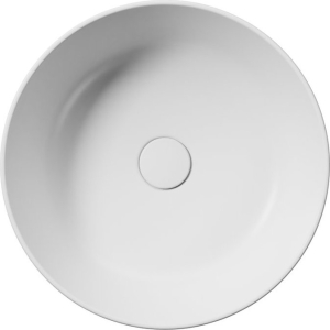 GSI KUBE X keramické umyvadlo na desku, průměr 45cm, bílá mat 942709