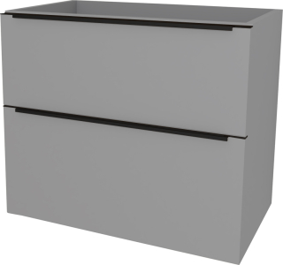 Mereo Mailo, koupelnová skříňka 81 cm, černé madlo, Multidecor, Šedý Supermat CN591SBSEDA