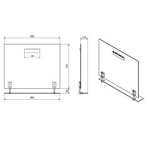 Sapho WEGA zrcadlo s policí 90x80cm 60092-9